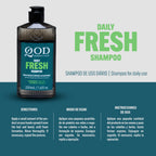 QOD Barber Shop - Daily Fresh Shampoo 220ml - For Greasy Hair
