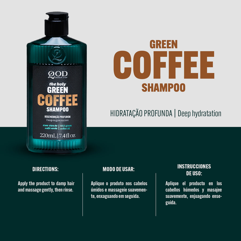 QOD Barber Shop - Green Coffee Shampoo 220ml