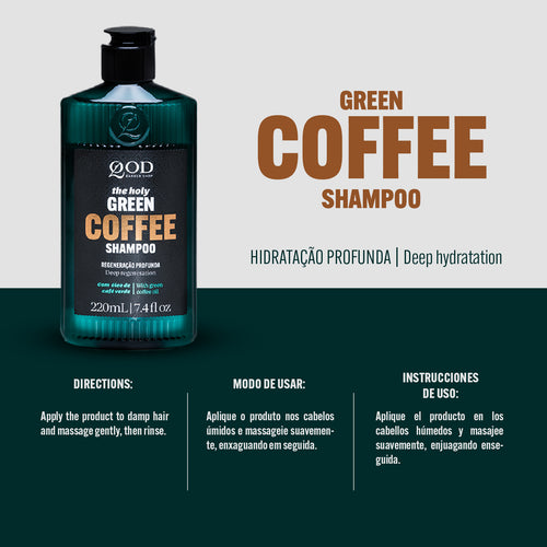 QOD Barber Shop - Green Coffee Shampoo 220ml