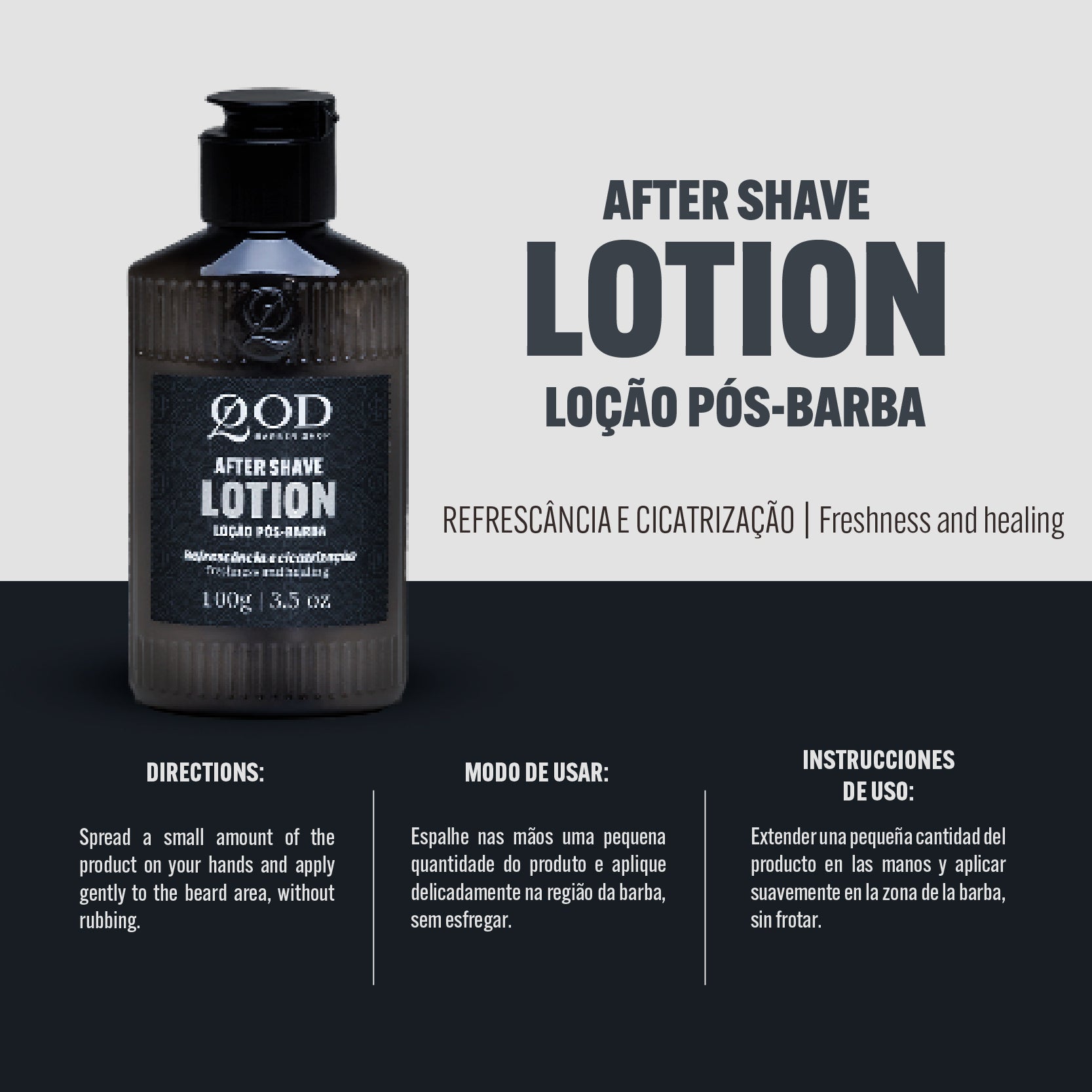 QOD Barber Shop - After Shave Lotion 100g - Refreshment & Healing